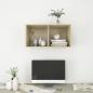 Preview: TV-Wandschrank Sonoma-Eiche 37x37x72 cm Holzwerkstoff