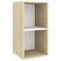 Preview: ARDEBO.de - TV-Wandschrank Sonoma-Eiche und Weiß 37x37x72 cm Holzwerkstoff