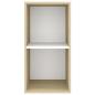Preview: TV-Wandschrank Sonoma-Eiche und Weiß 37x37x72 cm Holzwerkstoff