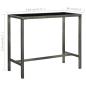 Preview: 5-tlg. Gartenbar-Set Poly Rattan Grau