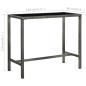 Preview: 7-tlg. Gartenbar-Set Poly Rattan Grau