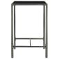 Preview: 3-tlg. Gartenbar-Set mit Kissen Poly Rattan Grau