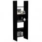 Preview: Bücherregal Schwarz 60x35x180 cm Holzwerkstoff