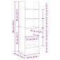 Preview: Bücherregal Sonoma-Eiche 60x35x180 cm Holzwerkstoff