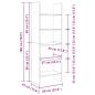 Preview: Bücherregal Betongrau 60x35x180 cm Holzwerkstoff