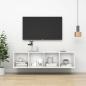 Preview: ARDEBO.de - TV-Wandschrank Weiß 37x37x142,5 cm Holzwerkstoff