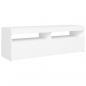 Preview: TV-Schrank mit LED-Leuchten Weiß 120x35x40 cm