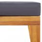 Preview: Modular-Fußhocker mit Dunkelgrauem Kissen Akazie Massivholz