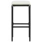 Preview: 5-tlg. Gartenbar-Set mit Kissen Poly Rattan Schwarz