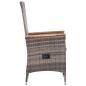 Preview: 7-tlg. Garten-Essgruppe Poly Rattan Grau