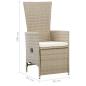 Preview: 7-tlg. Garten-Essgruppe Poly Rattan Beige
