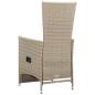 Preview: 7-tlg. Garten-Essgruppe Poly Rattan Beige