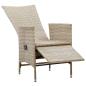 Preview: 7-tlg. Garten-Essgruppe Poly Rattan Beige