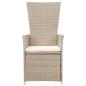 Preview: 7-tlg. Garten-Essgruppe Poly Rattan Beige