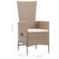 Preview: 7-tlg. Garten-Essgruppe Poly Rattan Beige