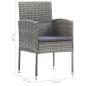 Preview: 7-tlg. Garten-Essgruppe Poly Rattan Anthrazit