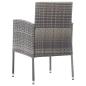 Preview: 7-tlg. Garten-Essgruppe Poly Rattan Anthrazit