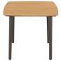 Preview: 3-tlg. Garten-Essgruppe Poly Rattan Grau