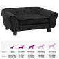 Preview: Hundesofa Schwarz 72x45x30 cm Plüsch