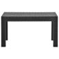 Preview: 2-tlg. Garten-Lounge-Set mit Kissen PP Rattan Anthrazit