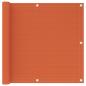 Preview: ARDEBO.de - Balkon-Sichtschutz Orange 90x400 cm HDPE 