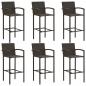 Preview: 7-tlg. Gartenbar-Set Poly Rattan Braun