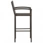 Preview: 7-tlg. Gartenbar-Set Poly Rattan Braun