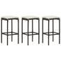 Preview: 4-tlg. Gartenbar-Set mit Kissen Braun