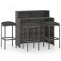 Preview: 4-tlg. Gartenbar-Set mit Kissen Grau