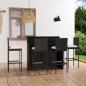 Preview: ARDEBO.de - 5-tlg. Gartenbar-Set mit Kissen Schwarz