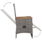 Preview: 7-tlg. Garten-Essgruppe Poly Rattan Grau
