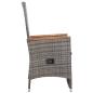 Preview: 7-tlg. Garten-Essgruppe Poly Rattan Grau