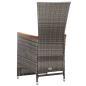Preview: 7-tlg. Garten-Essgruppe Poly Rattan Grau