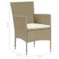 Preview: 7-tlg. Garten-Essgruppe Poly Rattan Beige