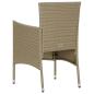 Preview: 7-tlg. Garten-Essgruppe Poly Rattan Beige
