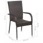Preview: 7-tlg. Garten-Essgruppe Poly Rattan Braun