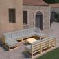 Preview: ARDEBO.de - 11-tlg. Garten-Lounge-Set mit Kissen Kiefer Massivholz