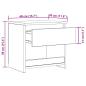 Preview: Nachttische 2 Stk. Betongrau 40x30x39 cm Holzwerkstoff