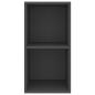 Preview: TV-Wandschrank Grau 37x37x72 cm Holzwerkstoff