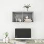 Preview: TV-Wandschrank Betongrau 37x37x72 cm Holzwerkstoff