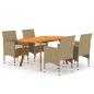 Preview: ARDEBO.de - 5-tlg. Garten-Essgruppe Beige