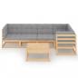 Preview: 6-tlg. Garten-Lounge-Set mit Kissen Kiefer Massivholz