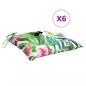 Preview: Stuhlkissen 6 Stk. Mehrfarbig 40x40x7 cm Stoff
