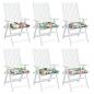 Preview: Stuhlkissen 6 Stk. Mehrfarbig 40x40x7 cm Stoff