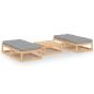 Preview: ARDEBO.de - 5-tlg. Garten-Lounge-Set mit Kissen Kiefer Massivholz