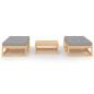 Preview: 5-tlg. Garten-Lounge-Set mit Kissen Kiefer Massivholz