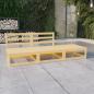 Preview: ARDEBO.de - 3-tlg. Garten-Lounge-Set Massivholz Kiefer
