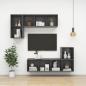 Preview: Wandschrank Hochglanz-Grau 37x37x37 cm Holzwerkstoff