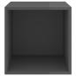 Preview: Wandschrank Hochglanz-Grau 37x37x37 cm Holzwerkstoff