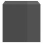 Preview: Wandschrank Hochglanz-Grau 37x37x37 cm Holzwerkstoff